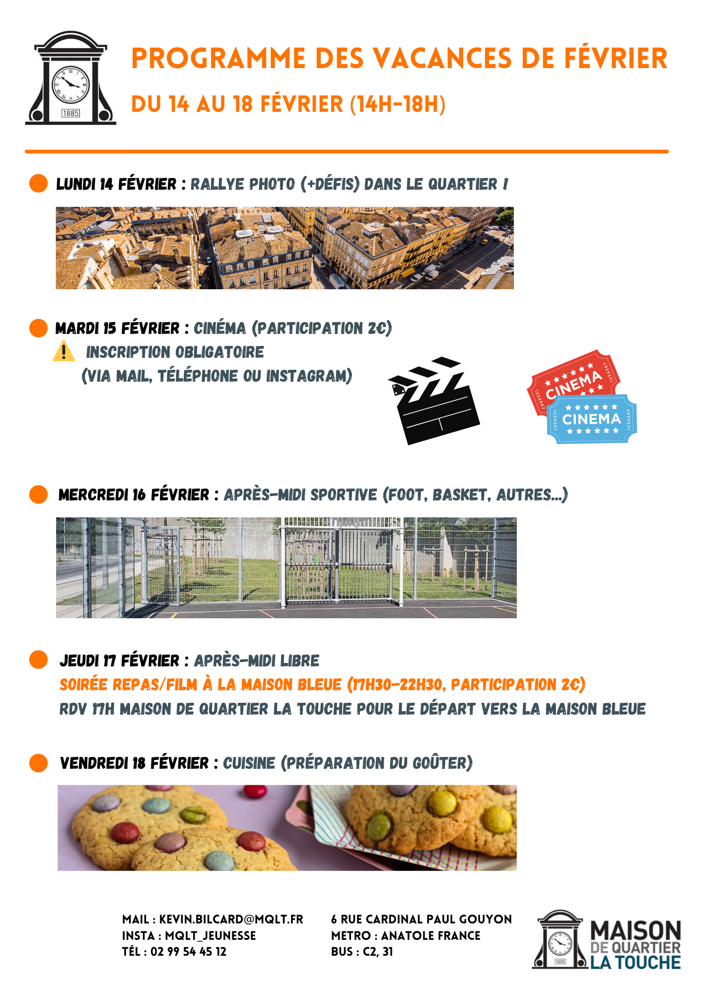 Programme Jeunesse – Vacances de Février