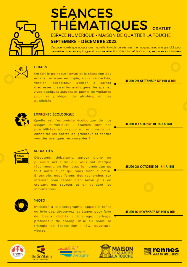 Programme des séances thématiques