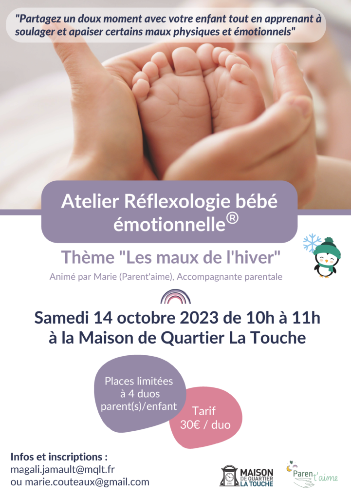 Atelier réflexologie bébé émotionnelle