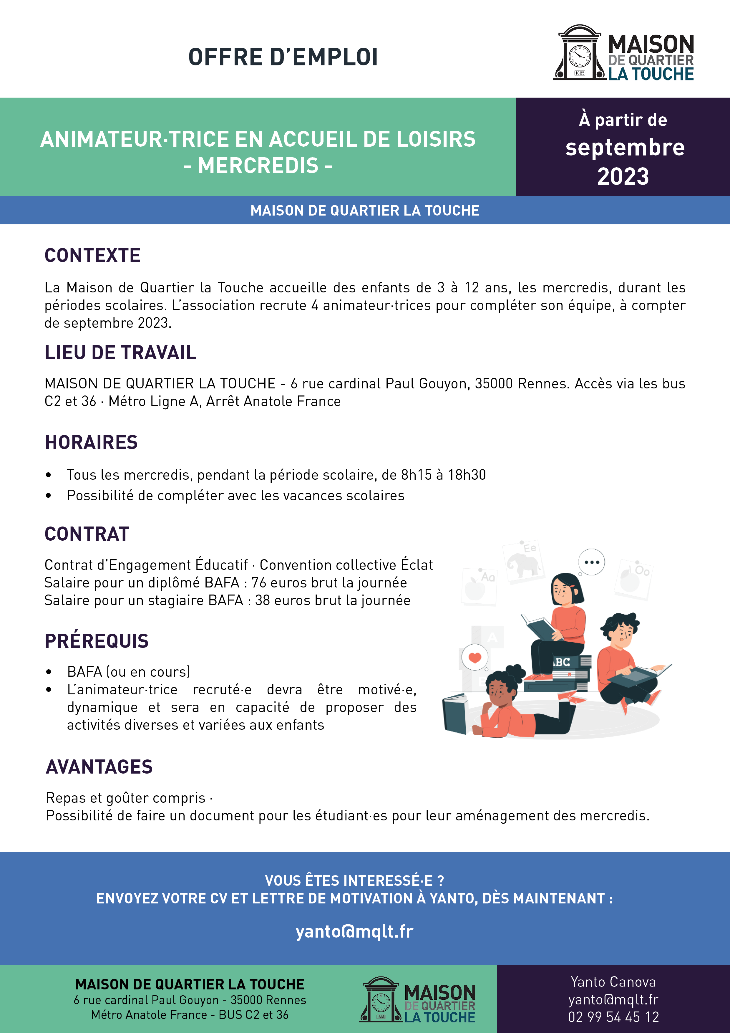 Nous recherchons un·e animateur·trice !