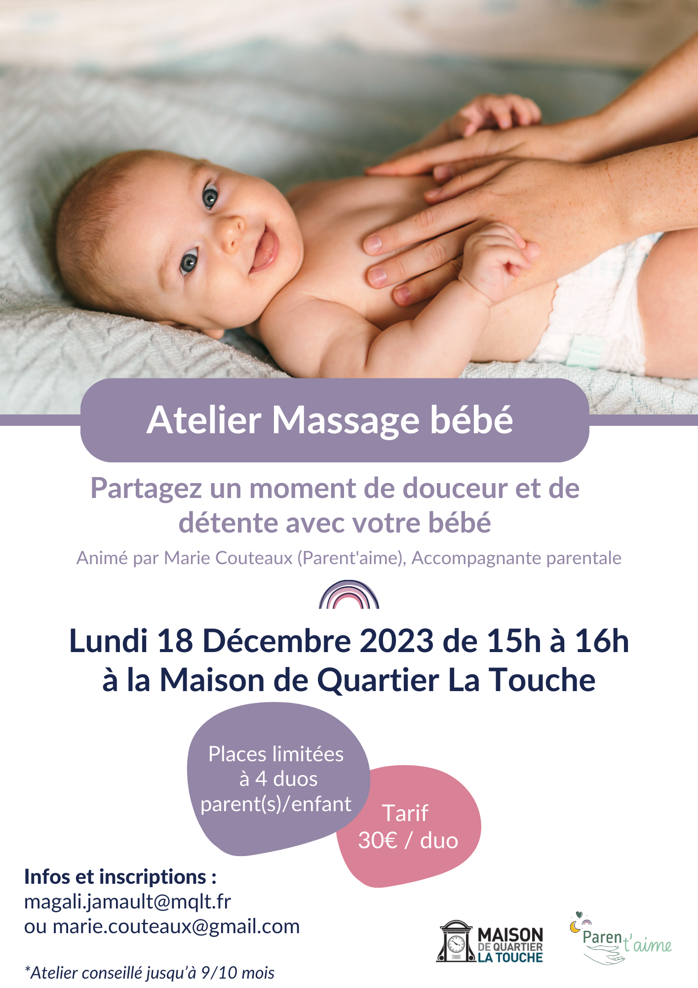 Atelier Massage bébé