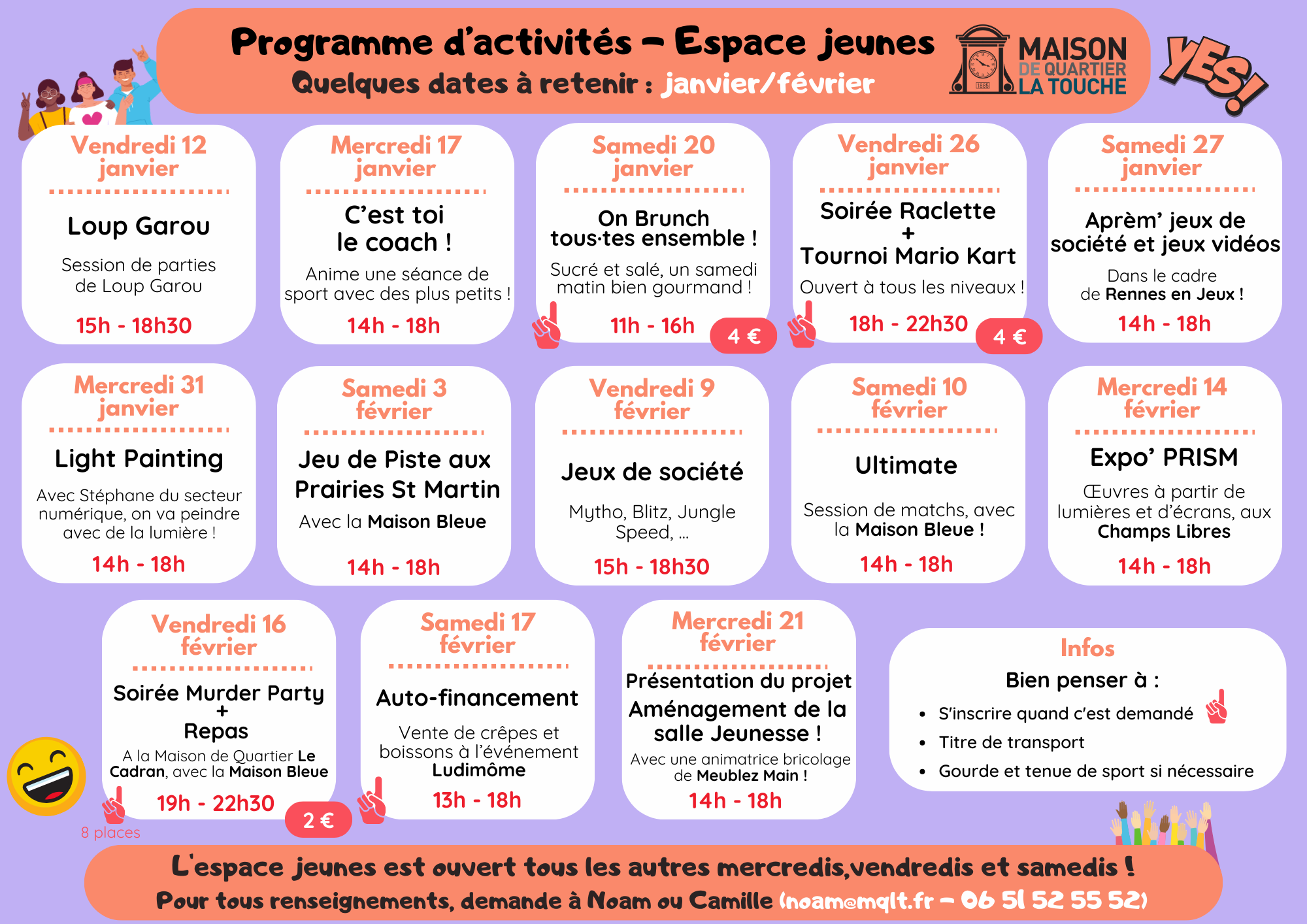 Programmation jeunesse – Janvier / Février