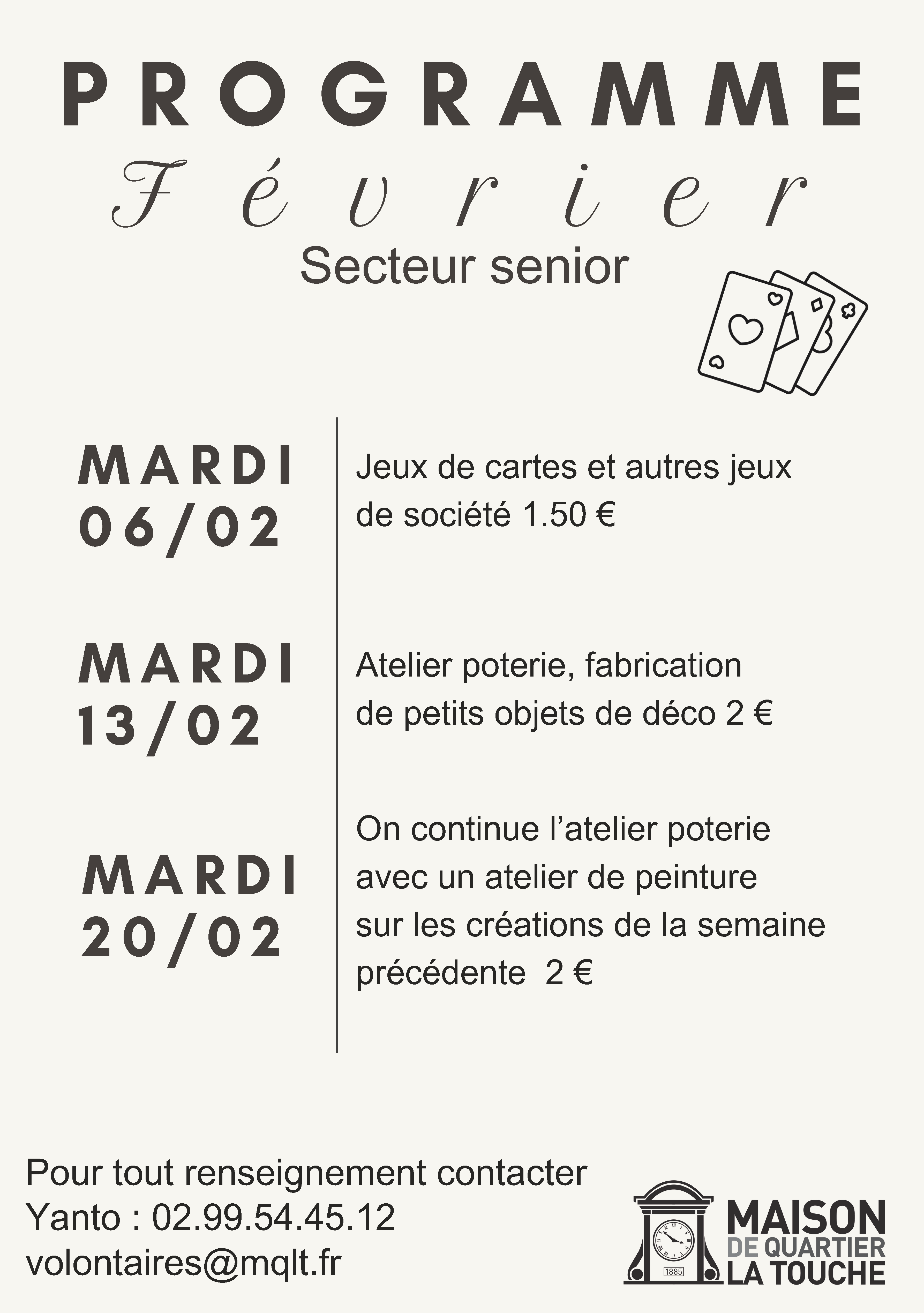 Programmation Seniors – Février 2024