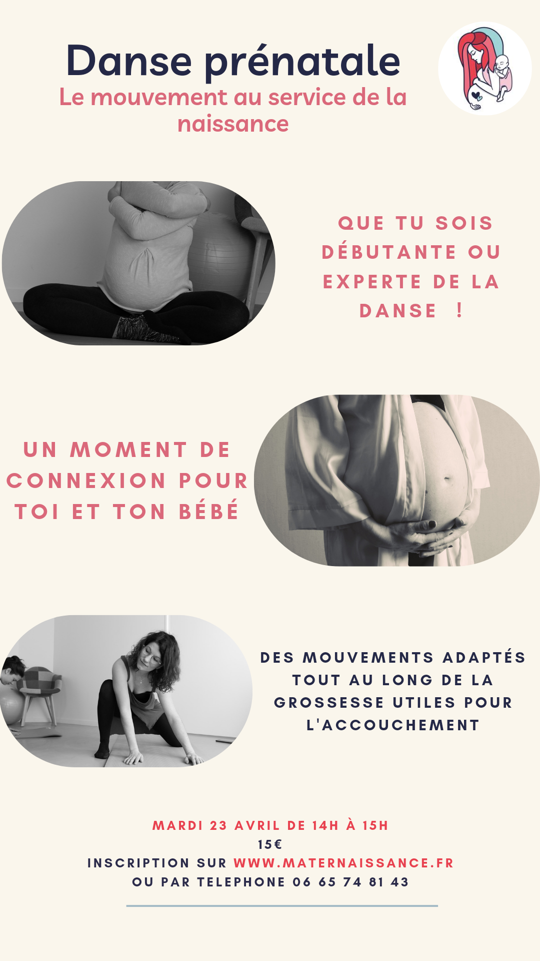 Danse prénatale et danse avec bébé avec Katell Masson