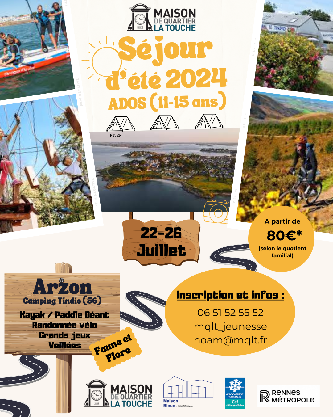 Séjour d’été 2024 Ados (11-15 ans) COMPLET !