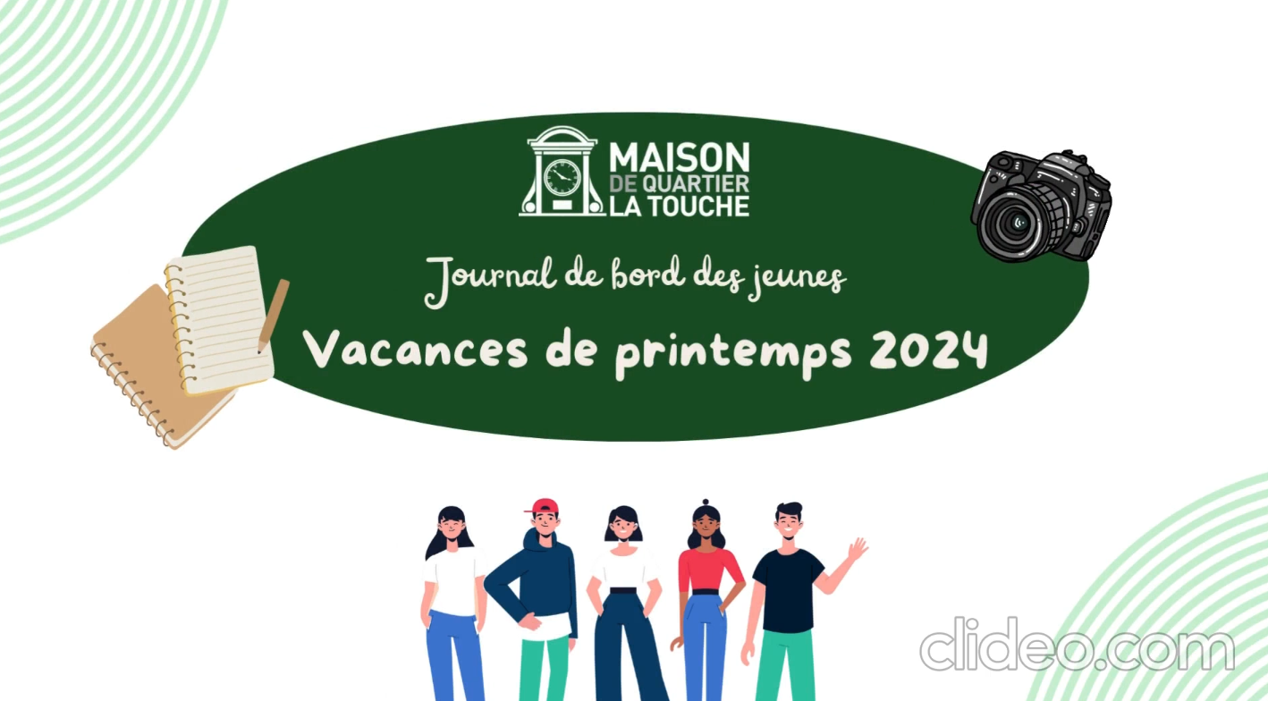 Journal de bord jeunesse – vacances printemps