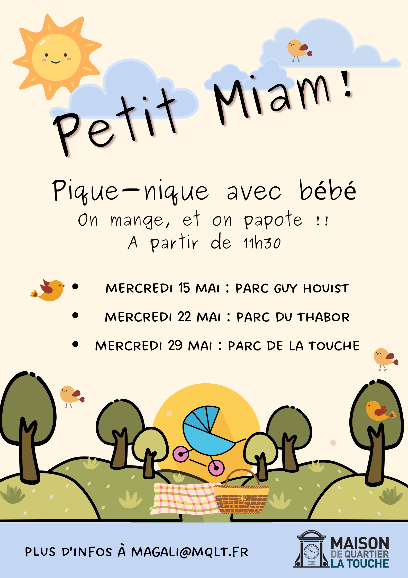 Programme P’tit Miam – 15, 22 et 29 mai