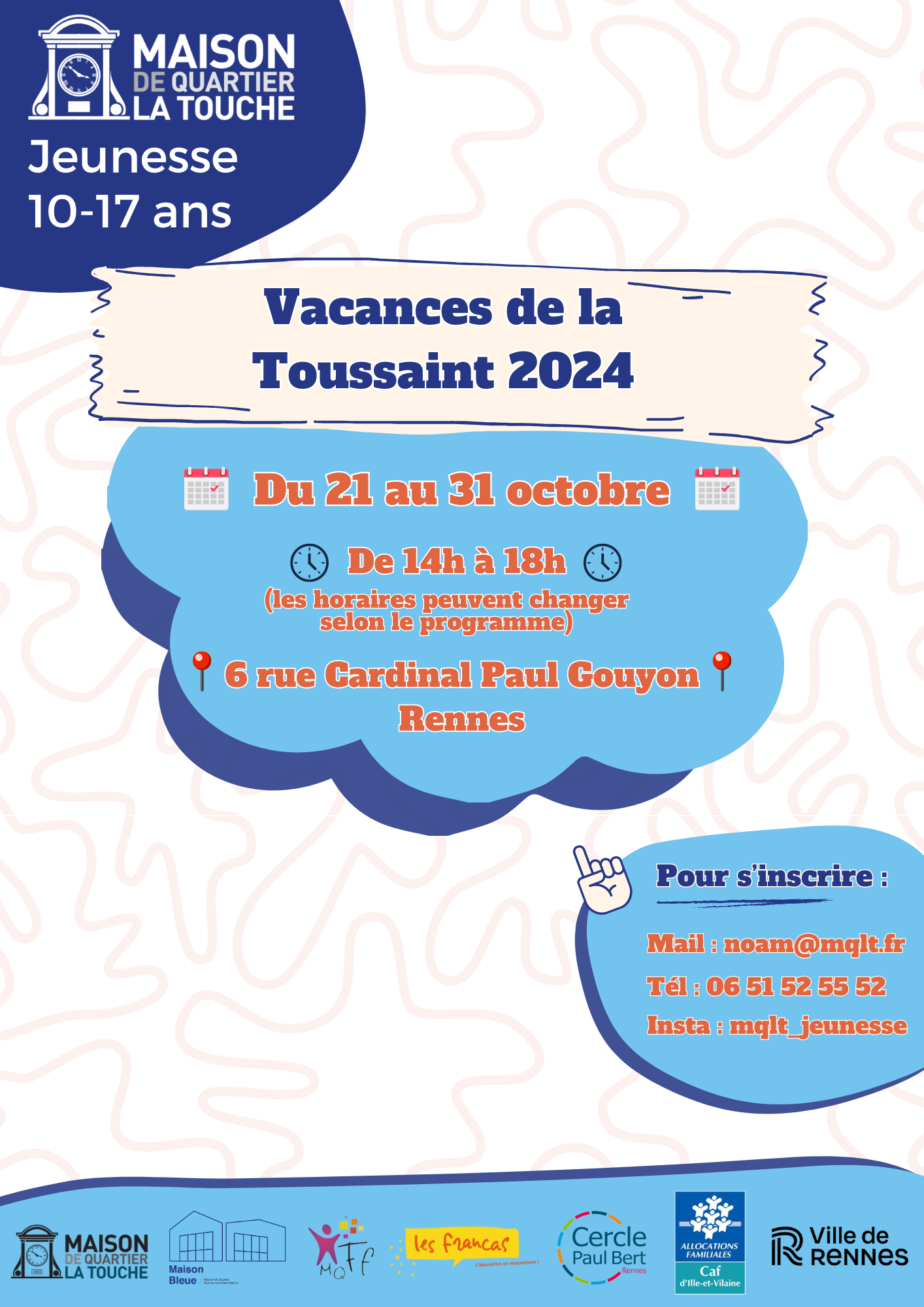 Programmation Jeunesse Vacances de la Toussaint 2024