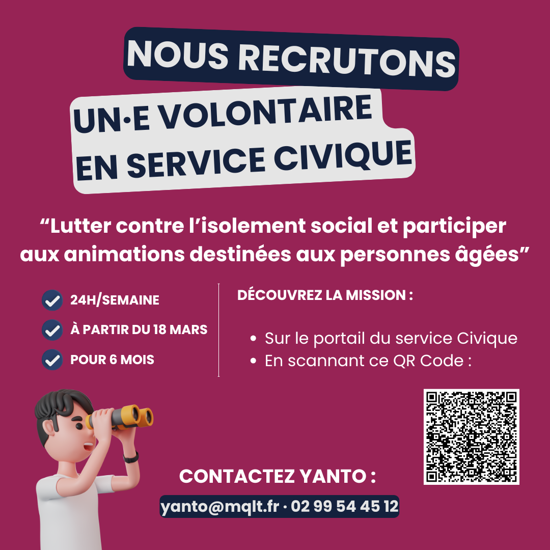 Recherche volontaire en Service Civique